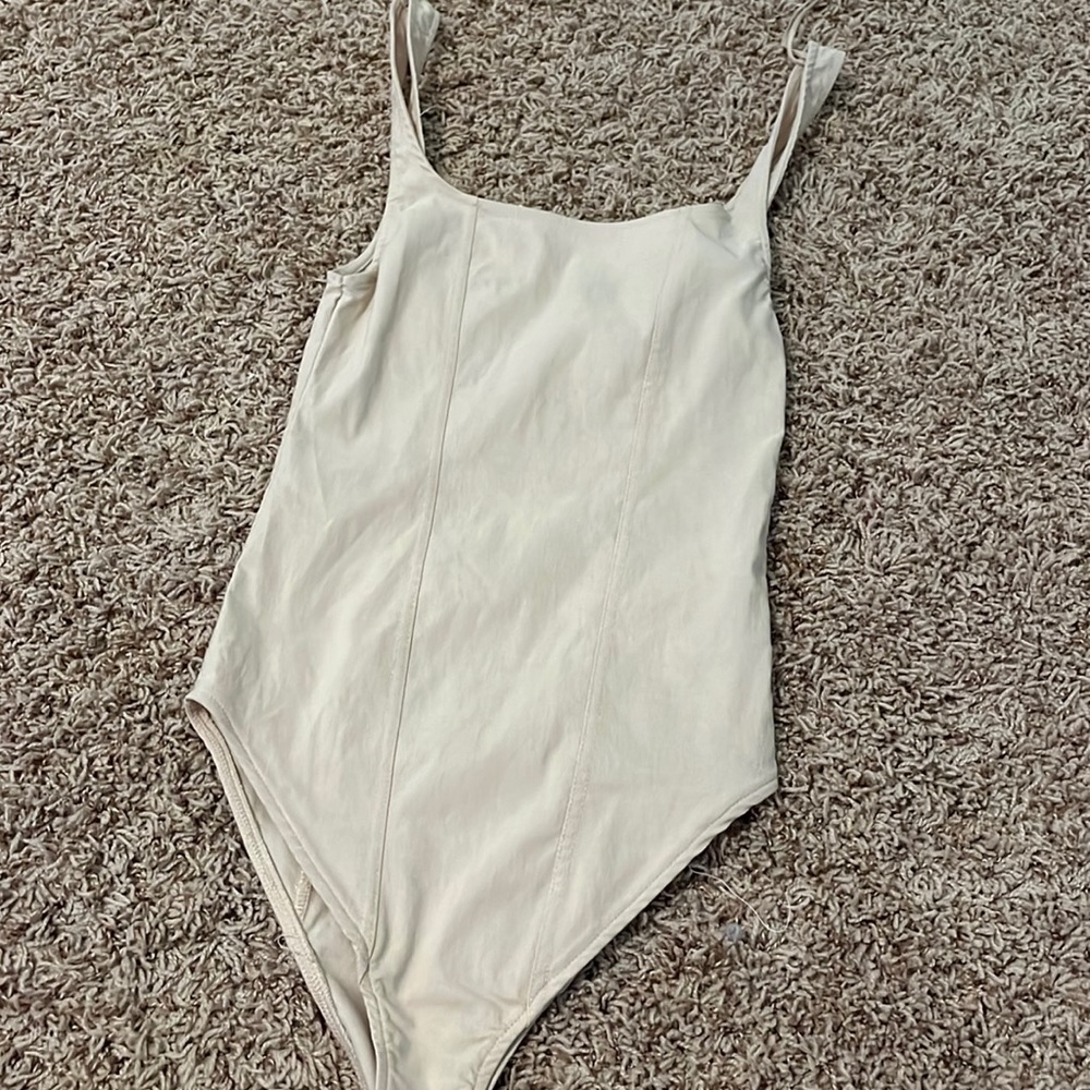 tan corset bodysuit zara
